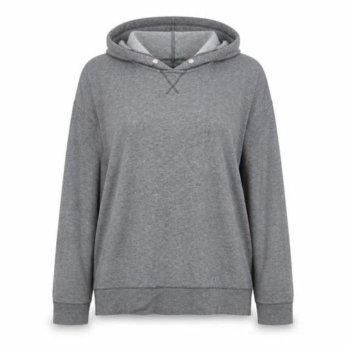 H&M Women’s Grey Pullover Hoodie L Cotton Blend Casual Wear