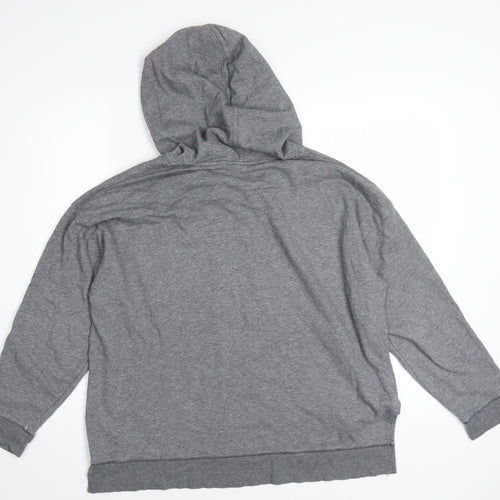 H&M Women’s Grey Pullover Hoodie L Cotton Blend Casual Wear
