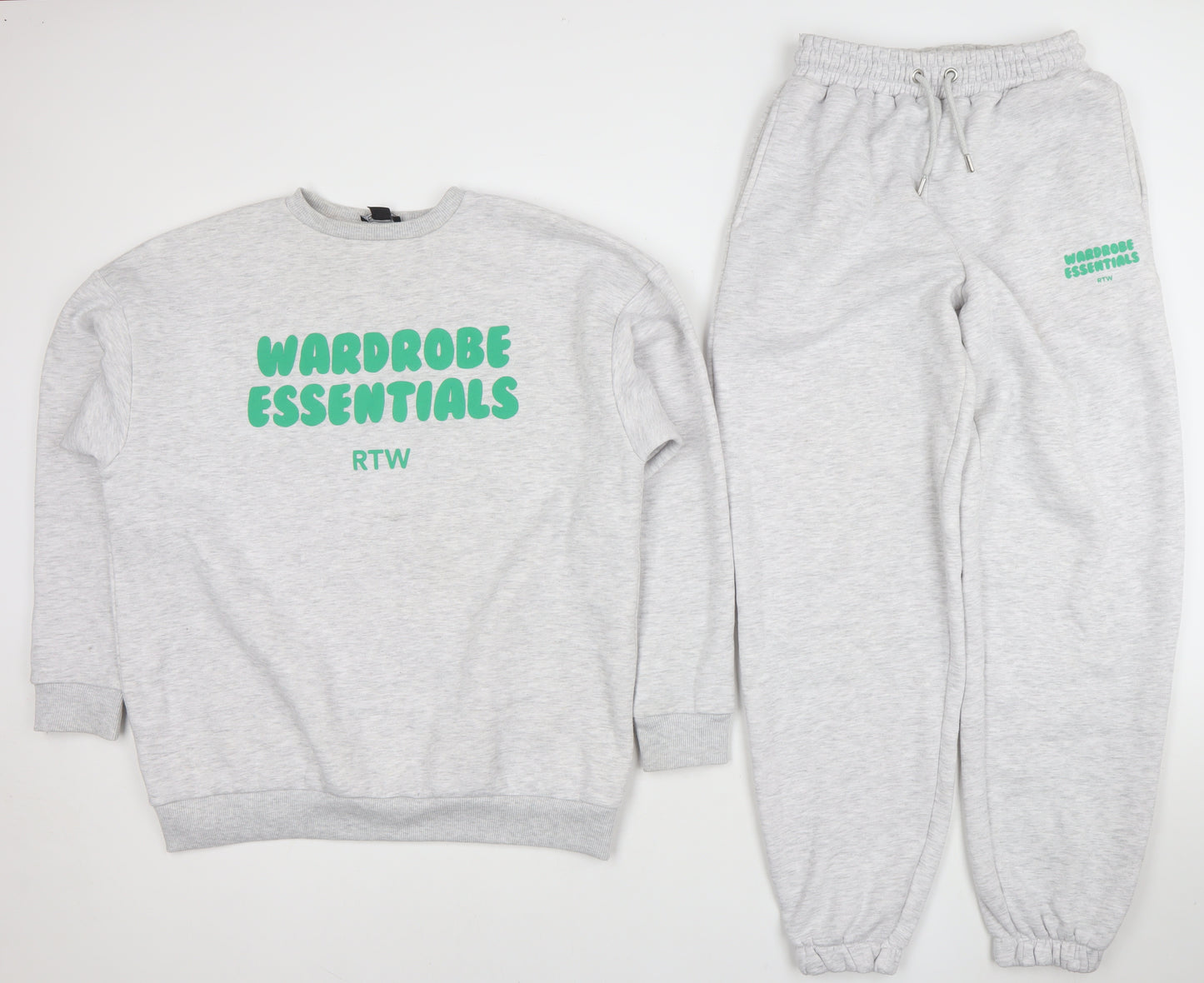 Boohoo Women Grey XS Fleece Tracksuit Set Wardrobe Essentials