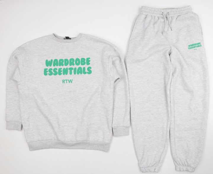Boohoo Women Grey XS Fleece Tracksuit Set Wardrobe Essentials