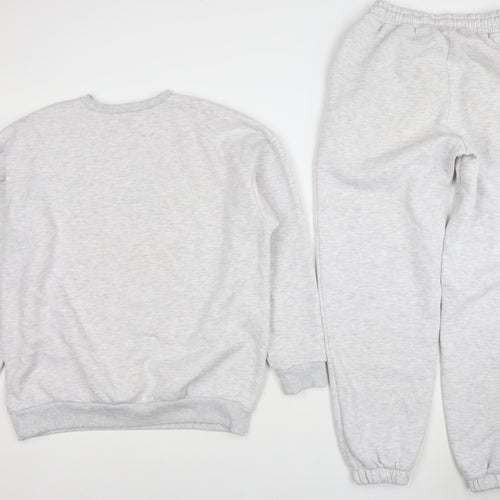 Boohoo Women Grey XS Fleece Tracksuit Set Wardrobe Essentials
