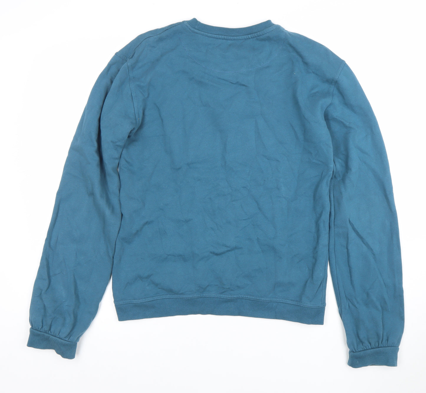 John Lewis Girls Blue Sequin Rainbow Cotton Pullover Sweatshirt Size 14 Years