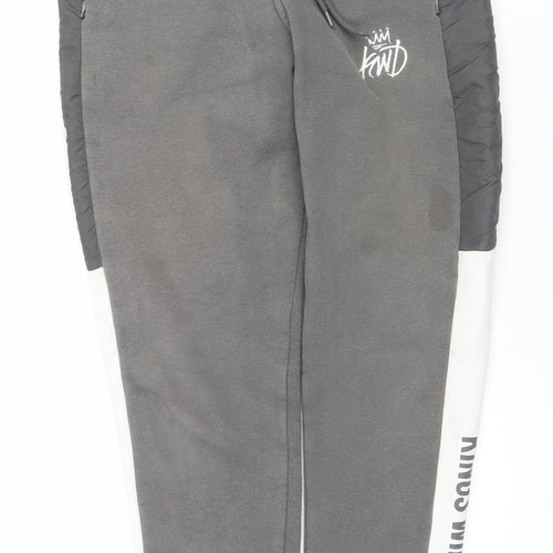 Kings Will Dream Boys Grey Jogger Sweatpants 12-13 Years Elastic Waist