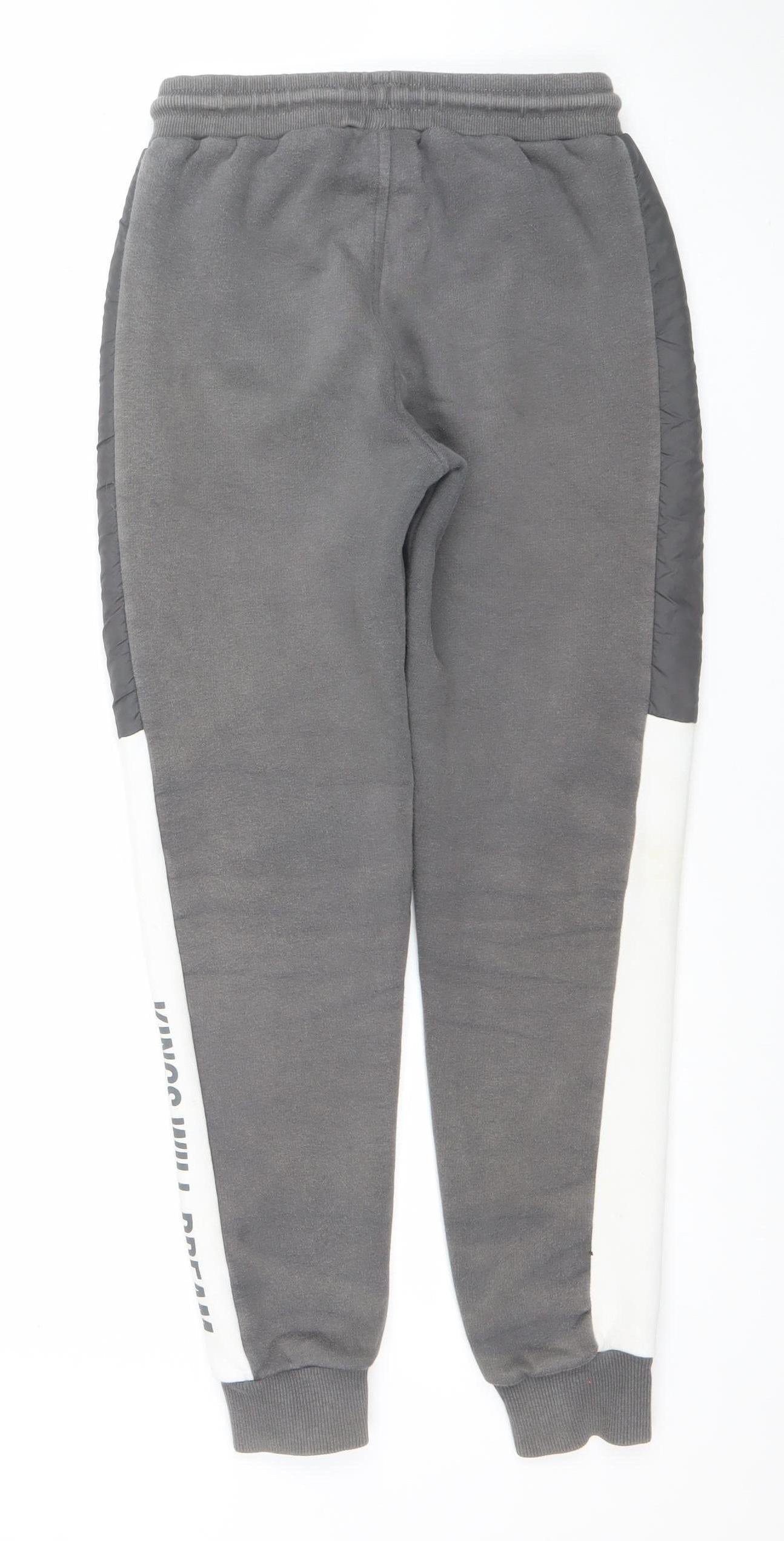 Kings Will Dream Boys Grey Jogger Sweatpants 12-13 Years Elastic Waist