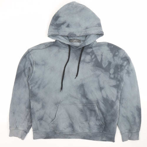 Primark Womens Grey Tie Dye Pullover Hoodie Size S Cotton Blend