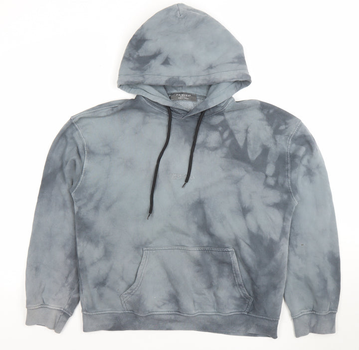 Primark Womens Grey Tie Dye Pullover Hoodie Size S Cotton Blend