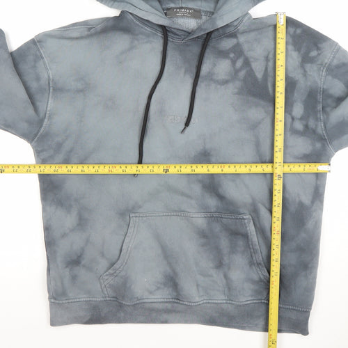 Primark Womens Grey Tie Dye Pullover Hoodie Size S Cotton Blend