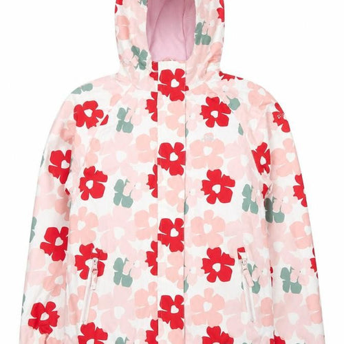 Trespass Girls Multicoloured Floral Waterproof Hooded Rain Coat 11-12 Years