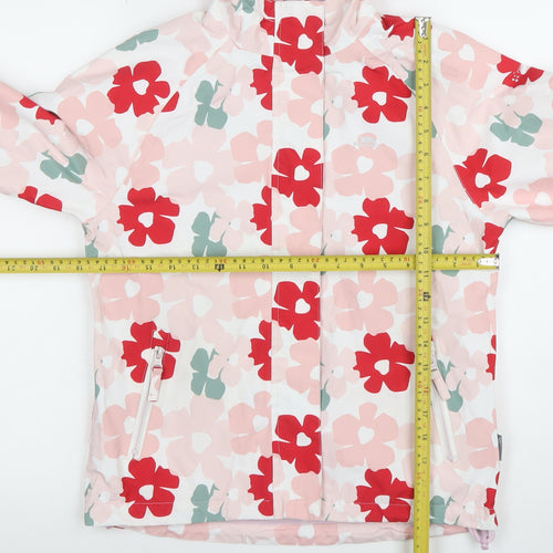 Trespass Girls Multicoloured Floral Waterproof Hooded Rain Coat 11-12 Years