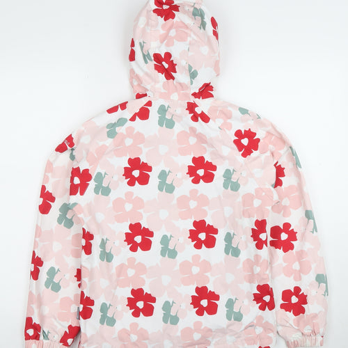 Trespass Girls Multicoloured Floral Waterproof Hooded Rain Coat 11-12 Years