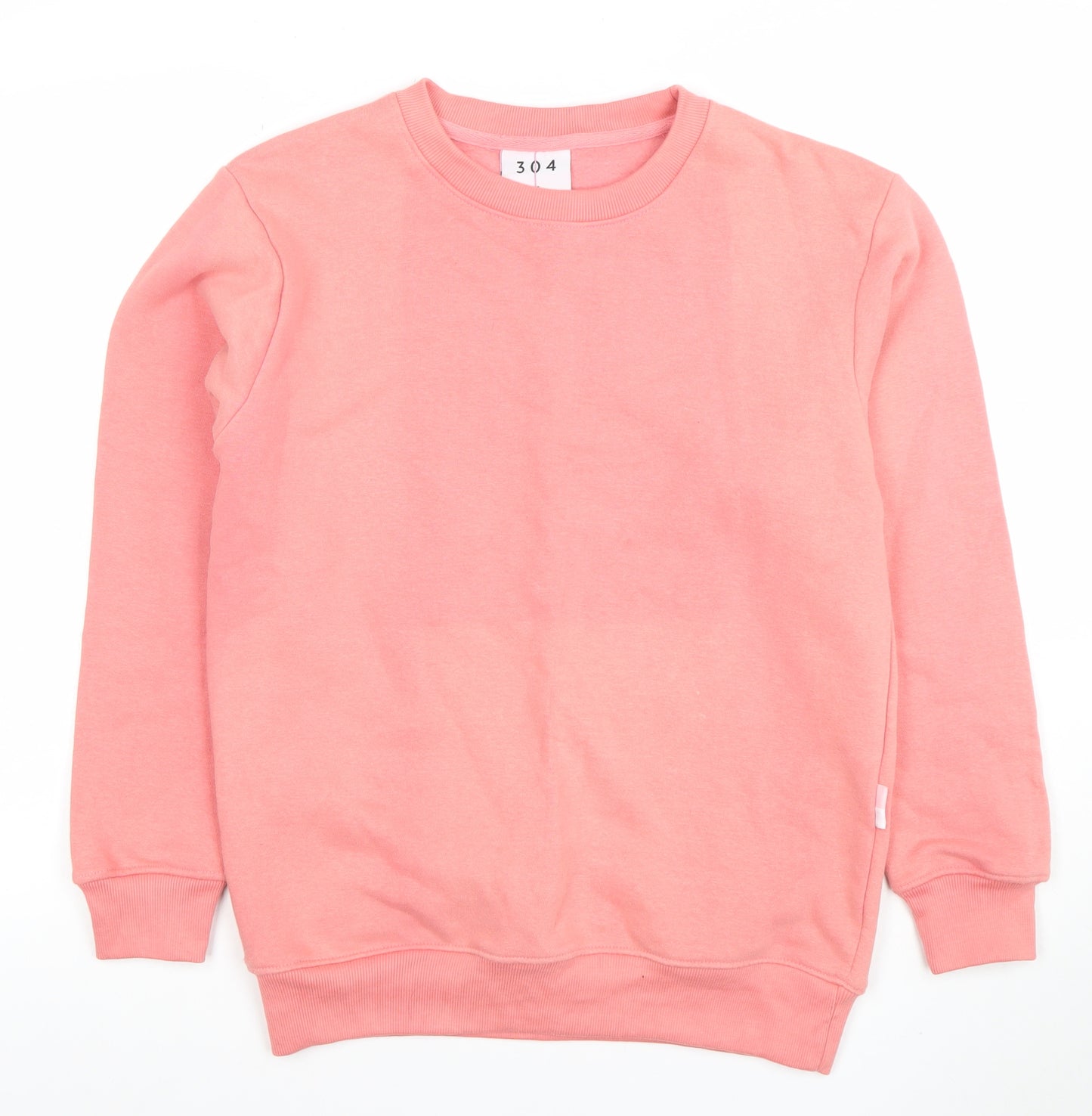 304 Women's Pink Pullover Sweatshirt XS Cotton Blend Casual