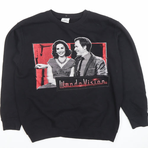 Marvel Boys Black WandaVision Sweatshirt 12-13 Years Pullover Fleece