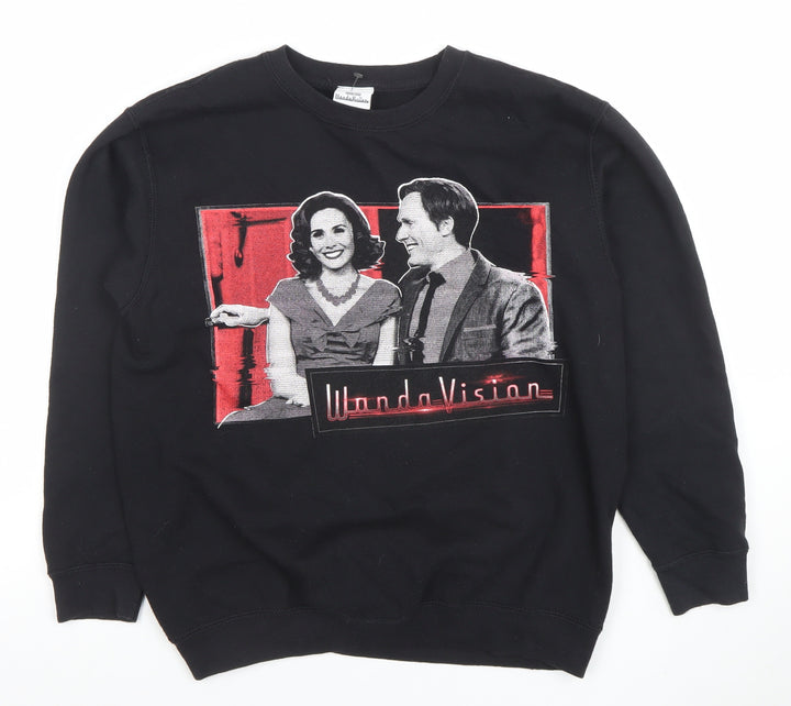 Marvel Boys Black WandaVision Sweatshirt 12-13 Years Pullover Fleece