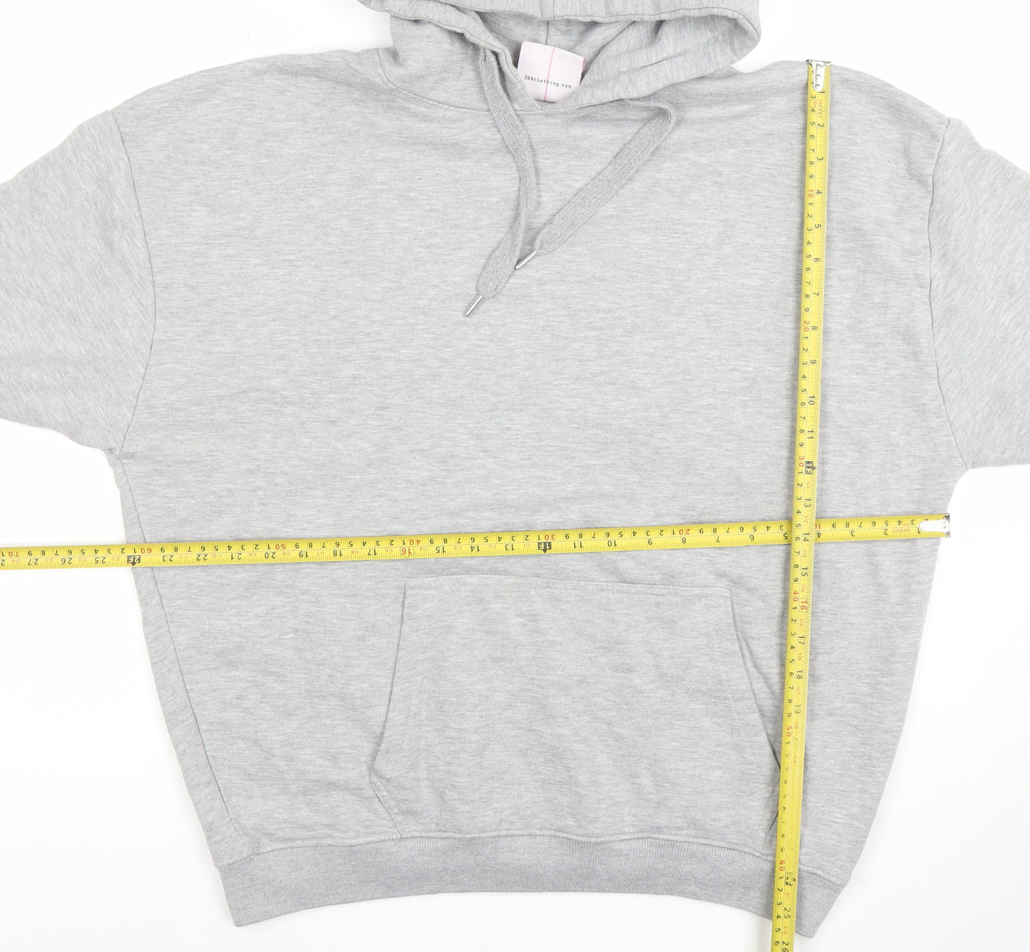 304 Clothing Women's Grey Pullover Hoodie M 80% Cotton Classic Fit
