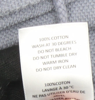 boohooMAN Men's Grey Pullover Hoodie Size L Cotton Knit