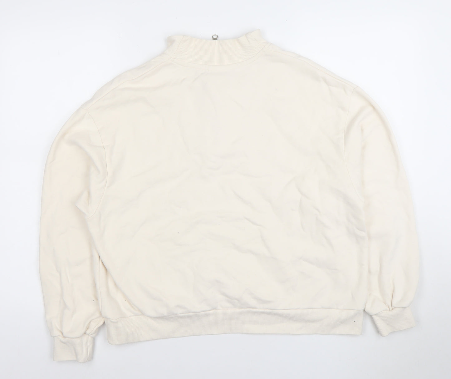 Chelsea Peers Women’s Beige 1/2 Zip Sweatshirt Size 12 Cotton Blend