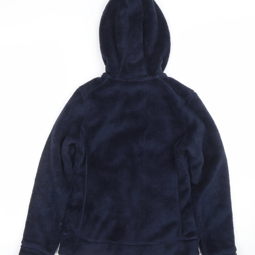Decathlon Girls Blue Fleece Full Zip Hooded Winter Jacket - 12 Years