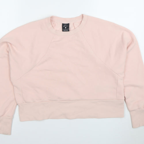 Nike Women Pink Dri-FIT Pullover Sweatshirt S Crew Neck Long Sleeve