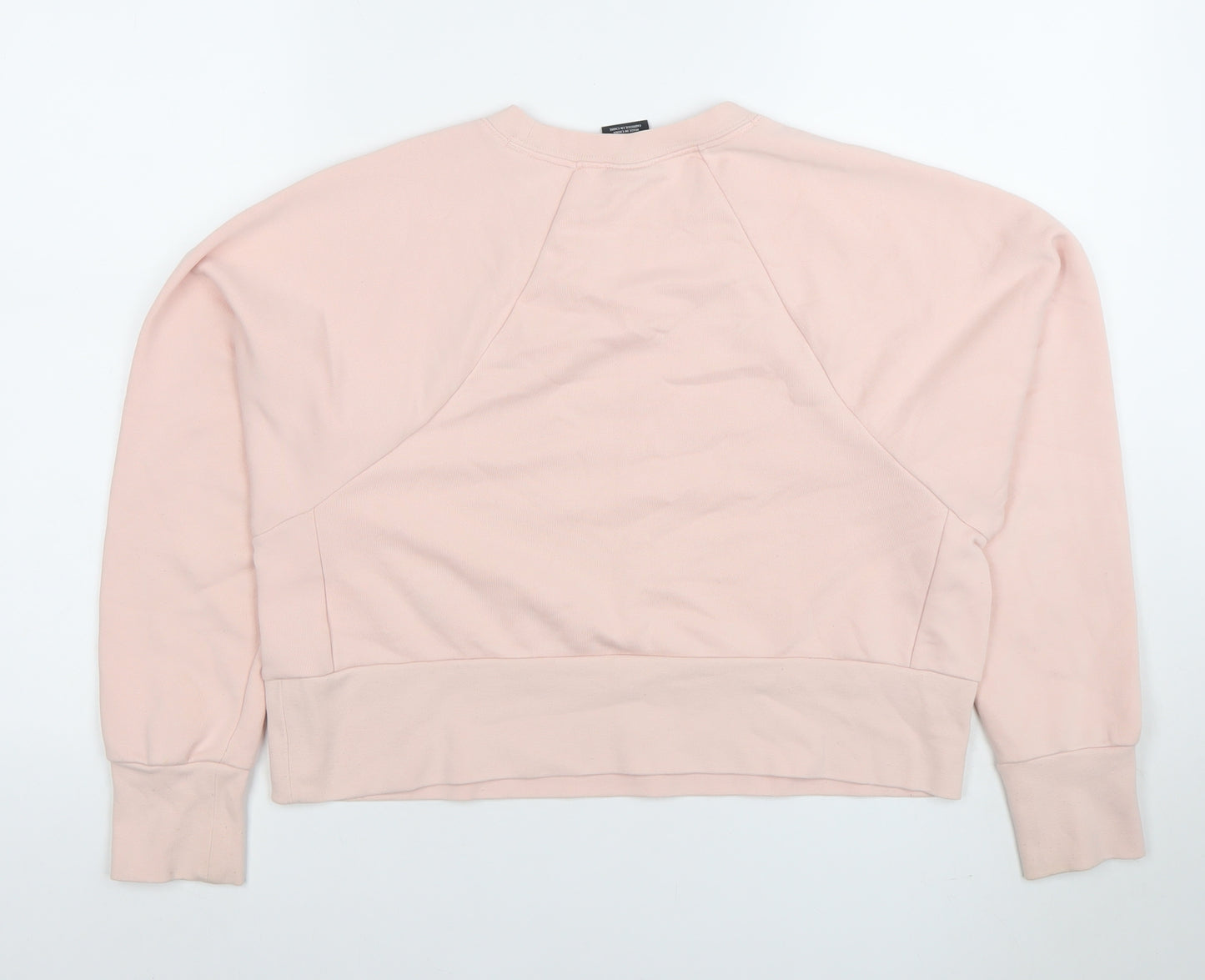 Nike Women Pink Dri-FIT Pullover Sweatshirt S Crew Neck Long Sleeve