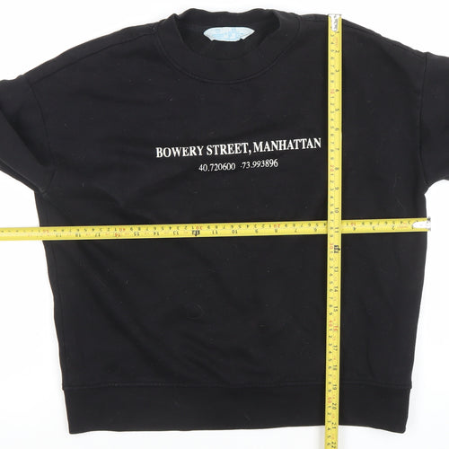 Primark Women's Black XS Bowery Street Manhattan Pullover Sweatshirt
