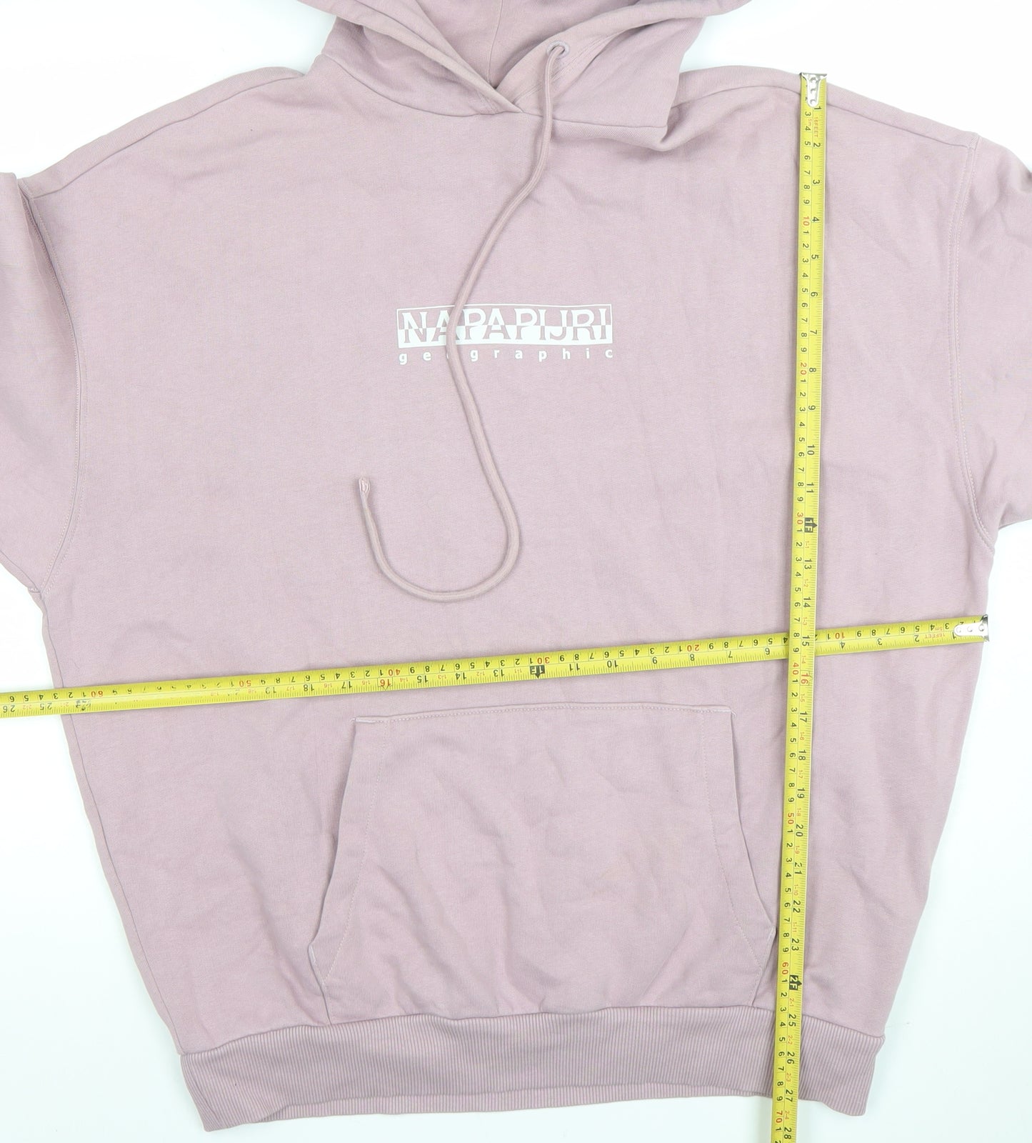 Napapijri Women's Pink Pullover Hoodie Cotton Blend Size S
