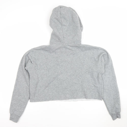 Wild Fable Women Grey Cropped Pullover Hoodie Size S Cotton Blend