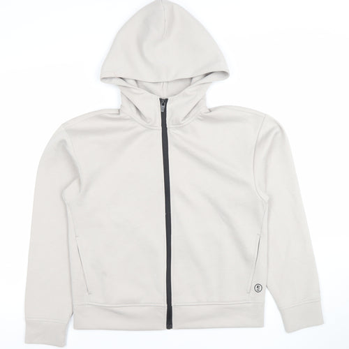 Edition Womens Beige Full Zip Hoodie XS Polyester Blend