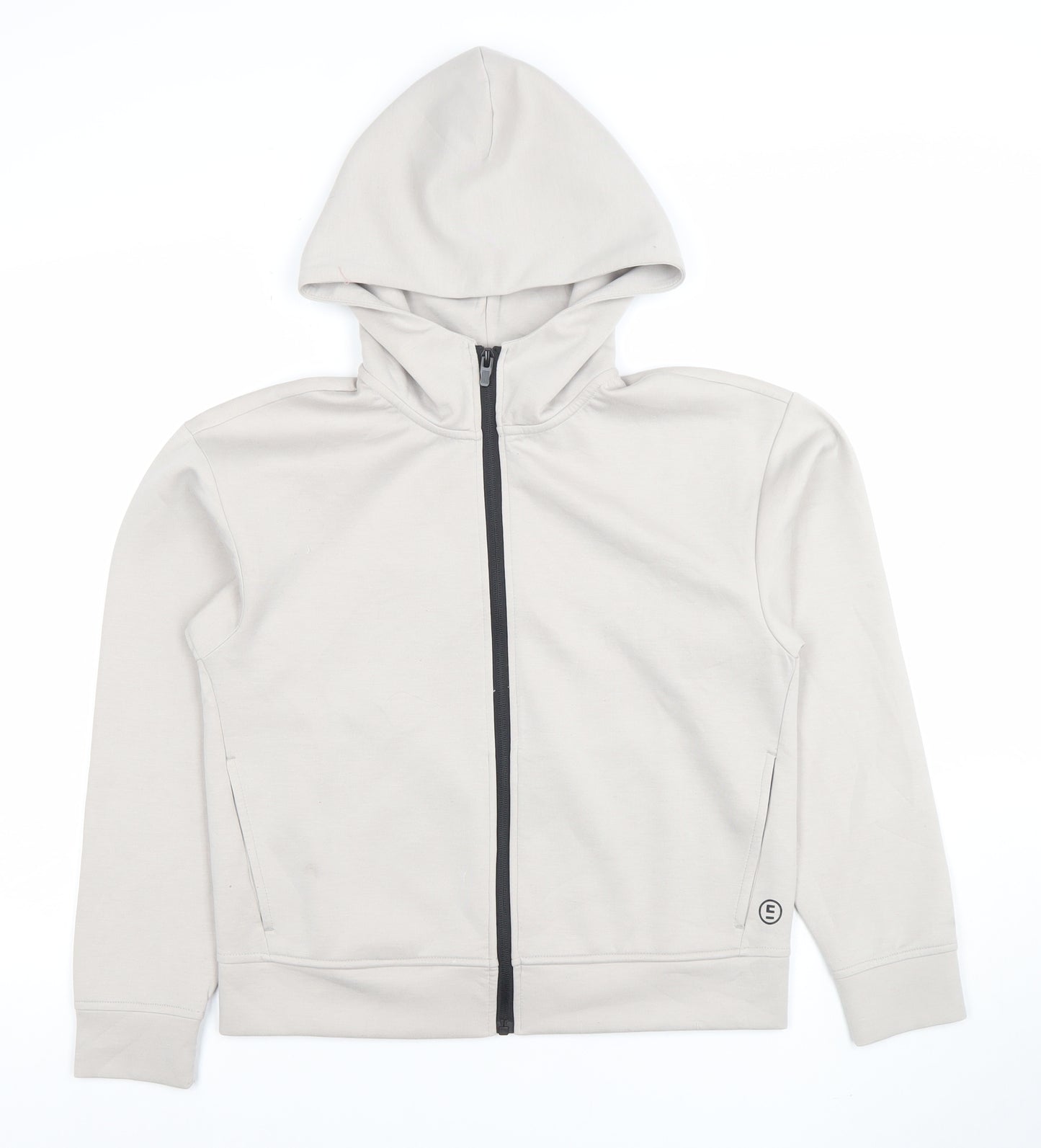 Edition Womens Beige Full Zip Hoodie XS Polyester Blend