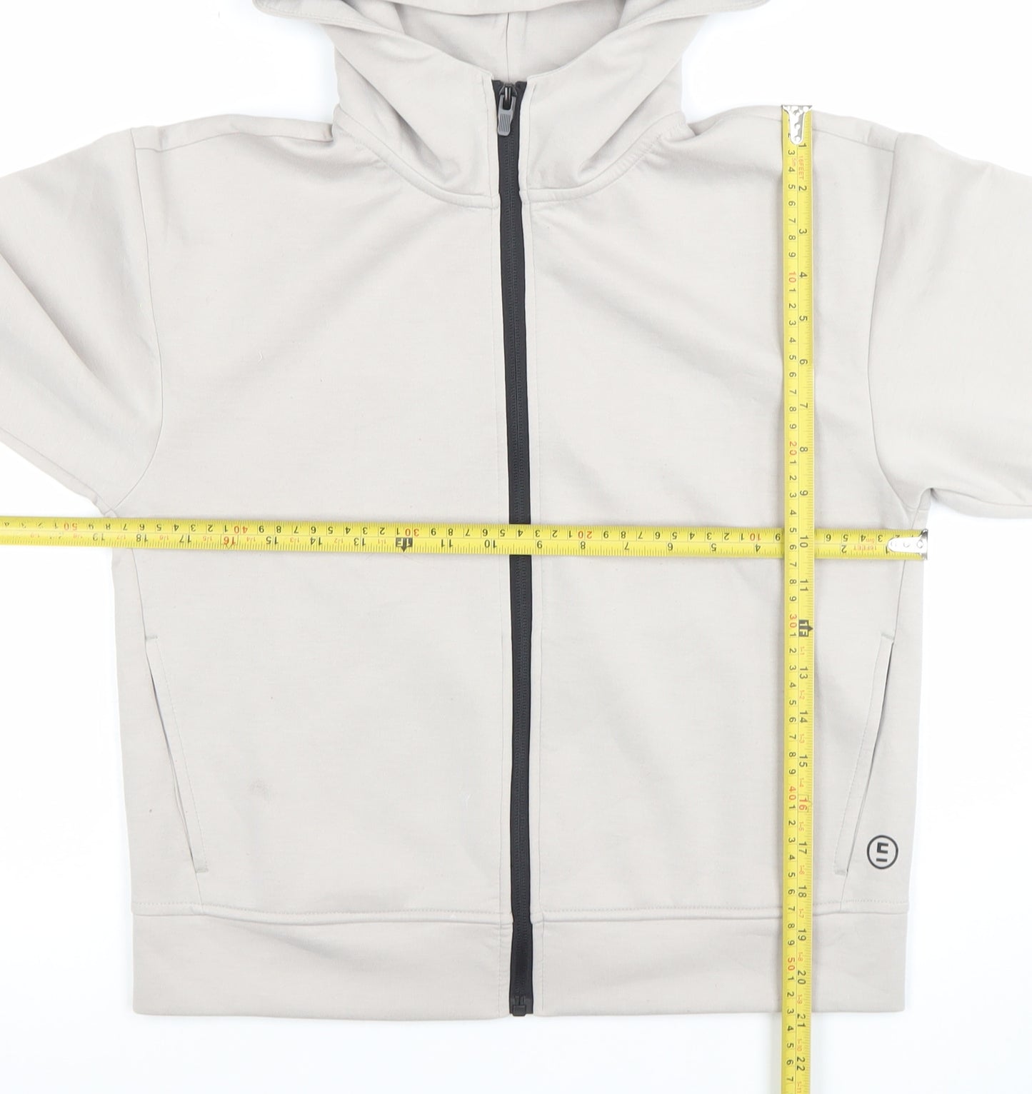 Edition Womens Beige Full Zip Hoodie XS Polyester Blend