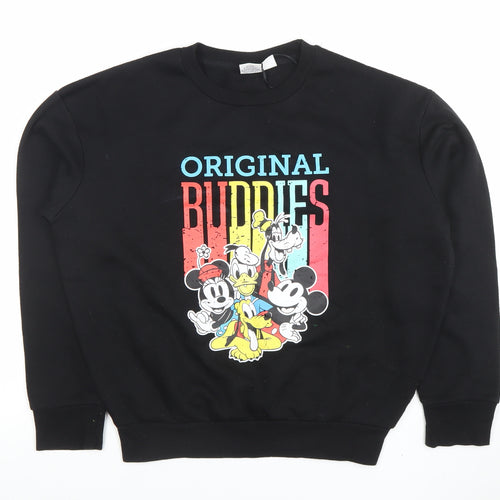 Disney Women Black XS Pullover Sweatshirt Original Buddies Graphic