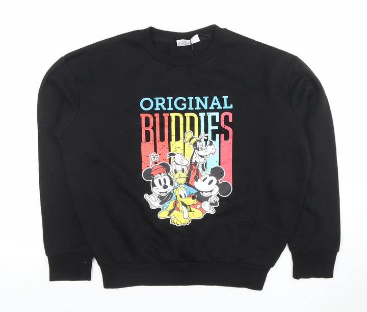 Disney Women Black XS Pullover Sweatshirt Original Buddies Graphic