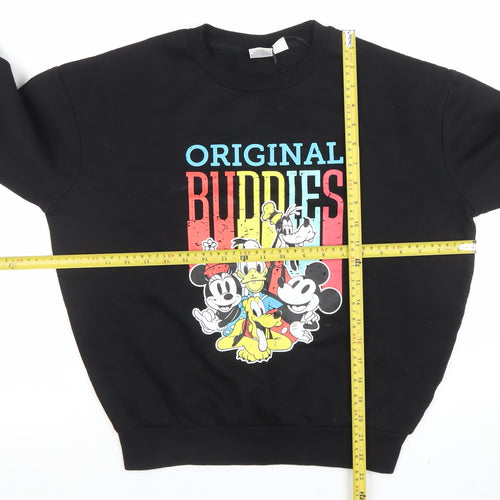 Disney Women Black XS Pullover Sweatshirt Original Buddies Graphic