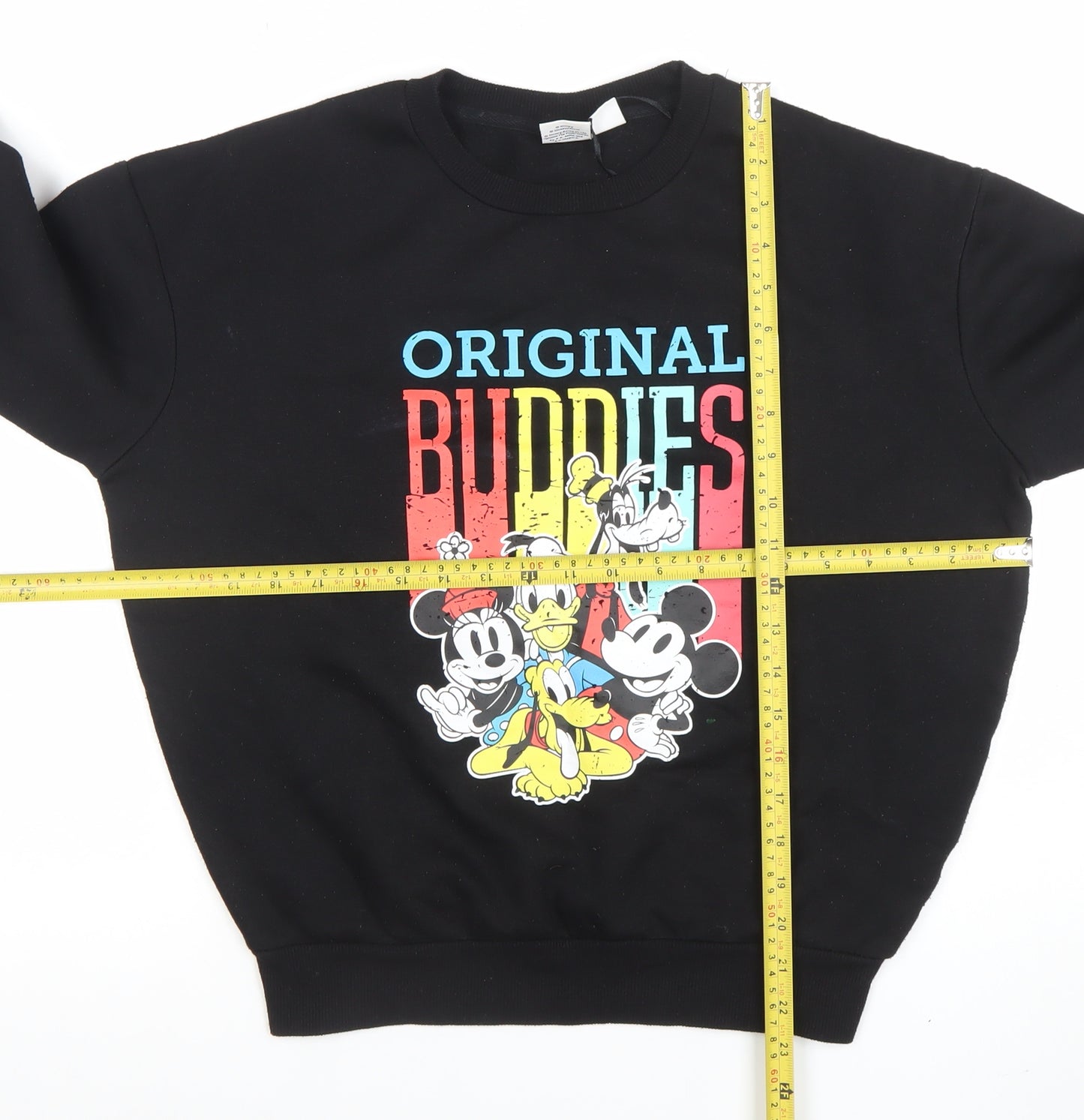 Disney Women Black XS Pullover Sweatshirt Original Buddies Graphic