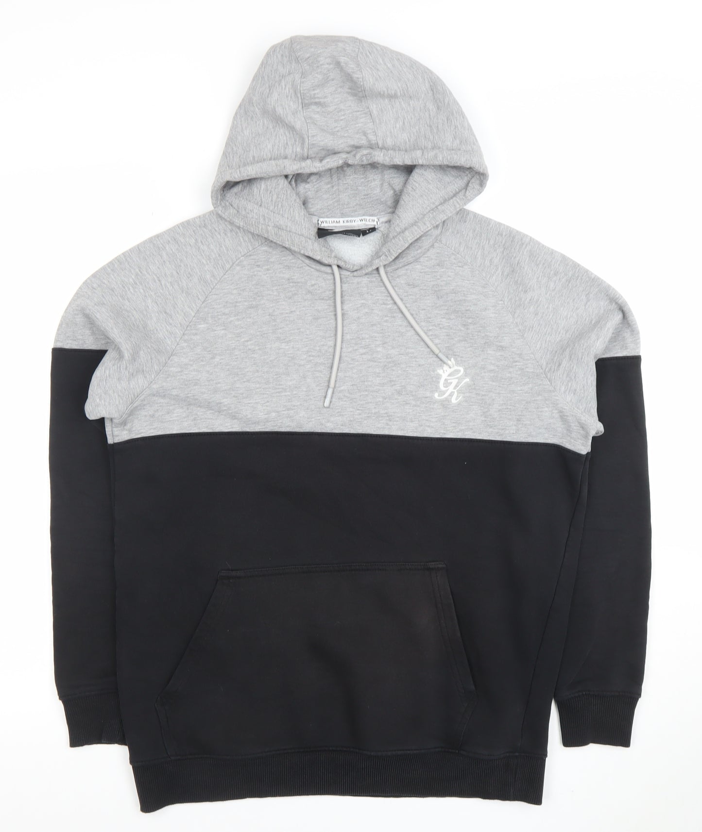 Gym King Men's Grey Black Pullover Hoodie Size M Long Sleeve Logo