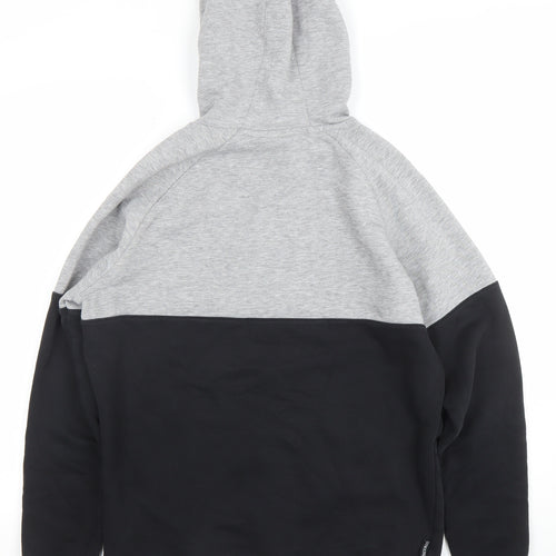 Gym King Men's Grey Black Pullover Hoodie Size M Long Sleeve Logo