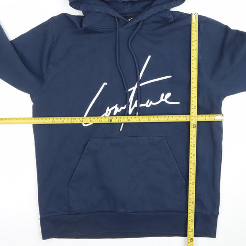Armani Exchange Men’s Blue Pullover Hoodie Size M Logo Design