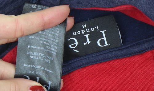 Pre London Men's Blue Pullover Hoodie M Embroidered Logo