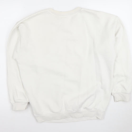 Adidas Women’s Ivory Crew Neck Pullover Sweatshirt XS Relaxed Fit