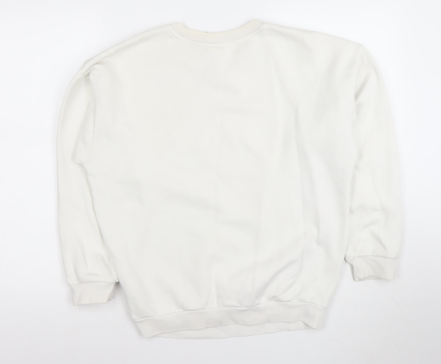 Adidas Women’s Ivory Crew Neck Pullover Sweatshirt XS Relaxed Fit