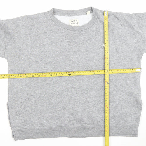 Jack Wills Women's Grey Crew Neck Pullover Sweatshirt UK 12