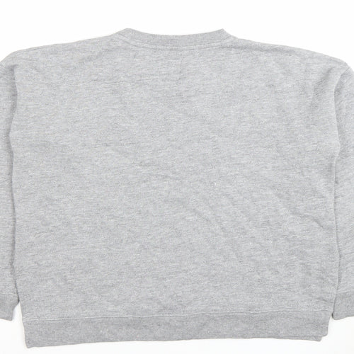 Jack Wills Women's Grey Crew Neck Pullover Sweatshirt UK 12