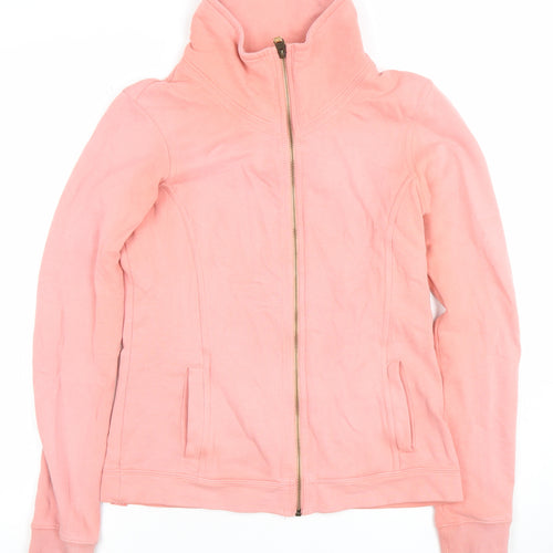 Fat Face Women Pink Size 8 Full Zip Hoodie Sweatshirt Cotton Blend