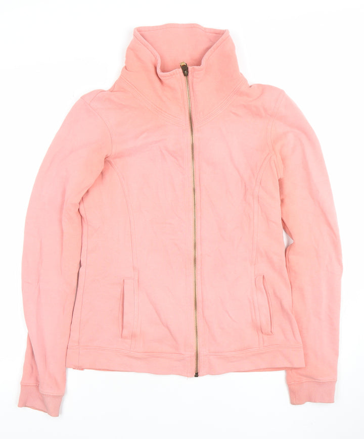 Fat Face Women Pink Size 8 Full Zip Hoodie Sweatshirt Cotton Blend