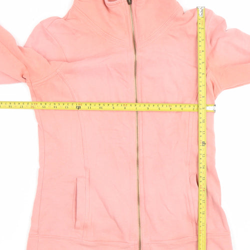 Fat Face Women Pink Size 8 Full Zip Hoodie Sweatshirt Cotton Blend