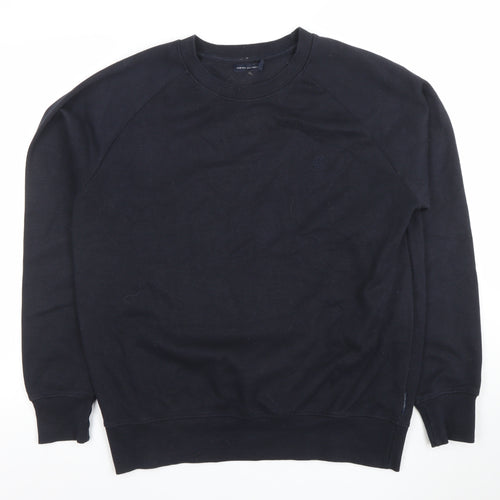 French Connection Men’s Black XL Crew Neck Cotton Sweatshirt