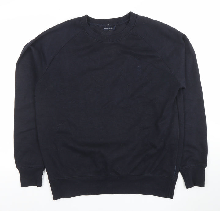 French Connection Men’s Black XL Crew Neck Cotton Sweatshirt