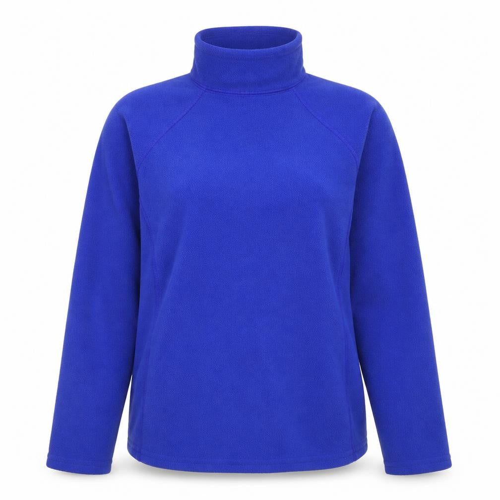 Front view of Kirkland Signature Women’s Blue Fleece Pullover Sweatshirt M