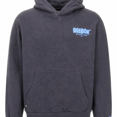 Reebok Boys Black Pullover Hoodie 11 Years Cotton Blend Athletic Club