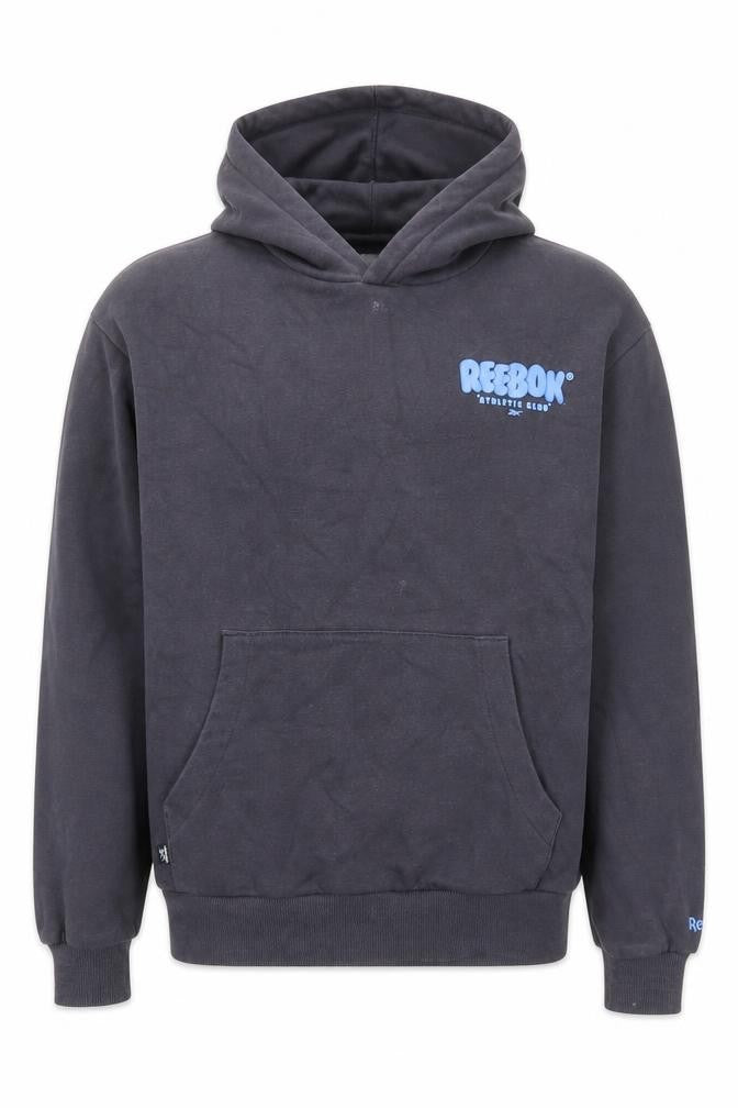 Reebok Boys Black Pullover Hoodie 11 Years Cotton Blend Athletic Club
