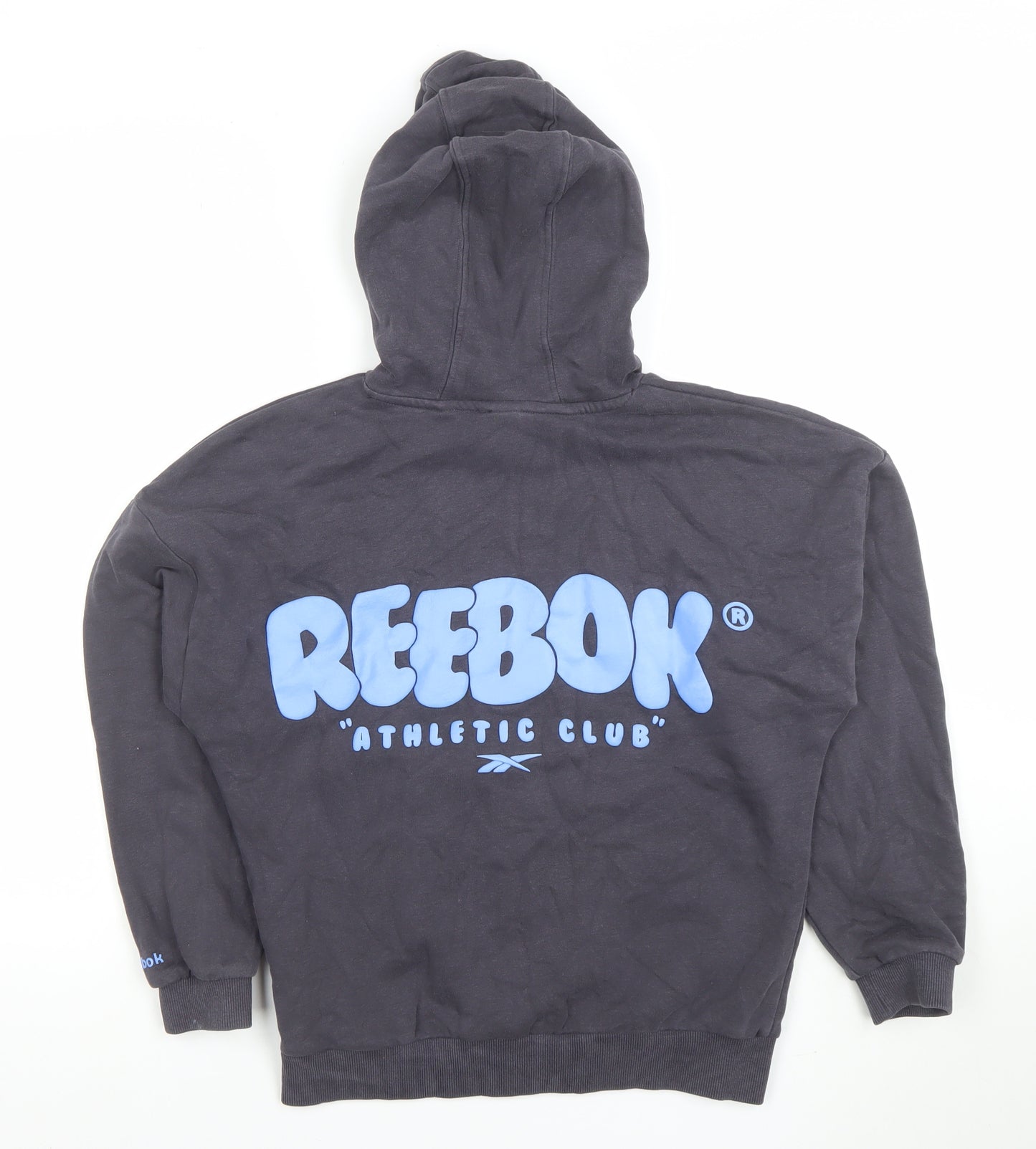 Reebok Boys Black Pullover Hoodie 11 Years Cotton Blend Athletic Club